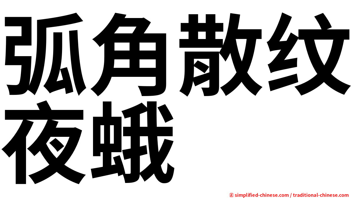 弧角散纹夜蛾