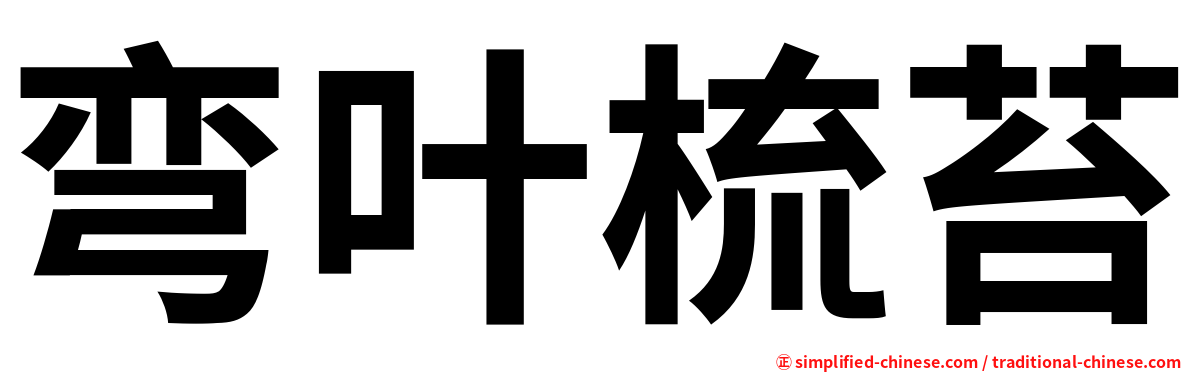 弯叶梳苔