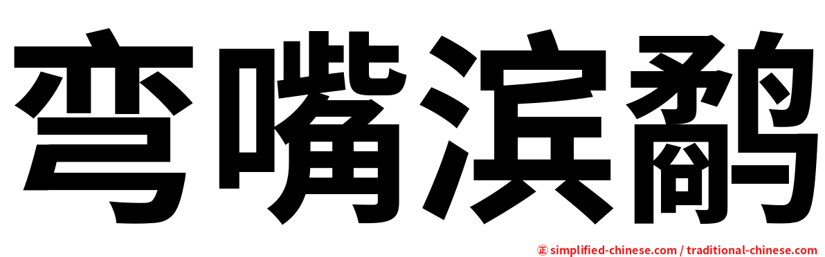 弯嘴滨鹬
