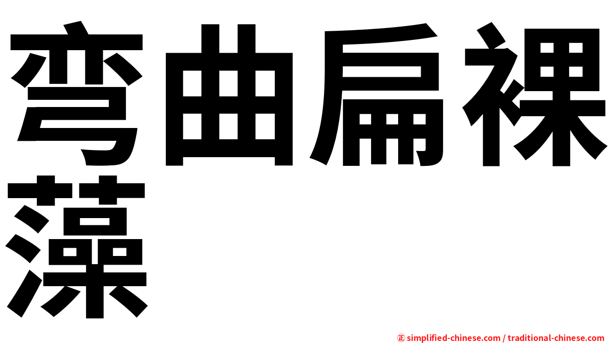 弯曲扁裸藻