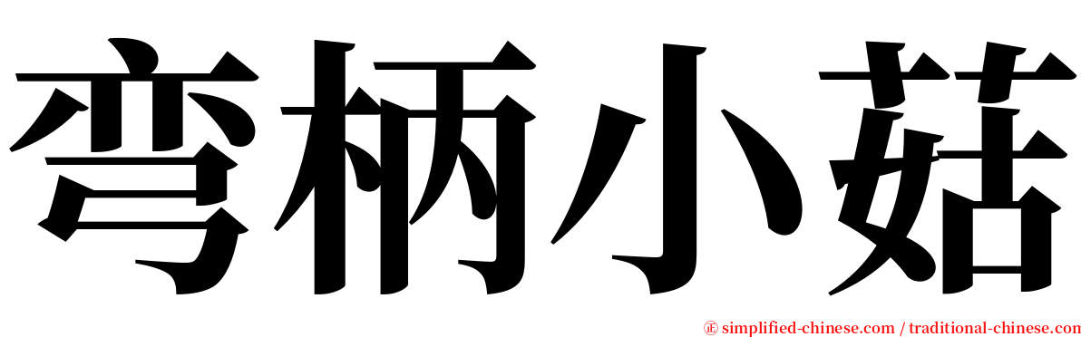 弯柄小菇 serif font