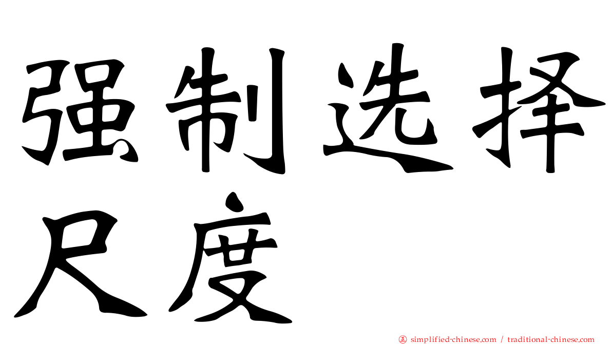 强制选择尺度