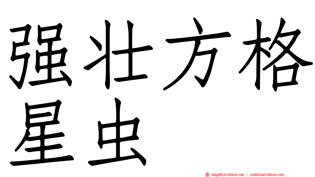 强壮方格星虫
