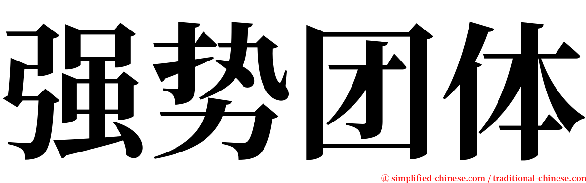 强势团体 serif font