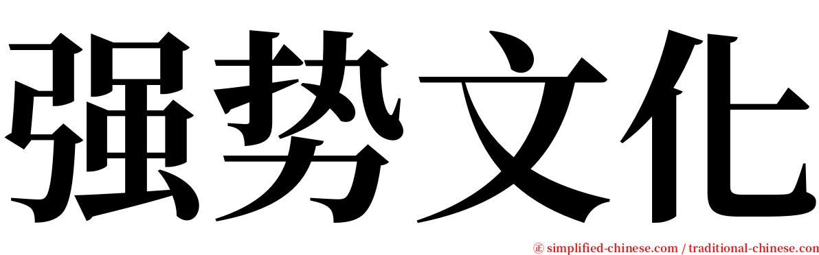 强势文化 serif font