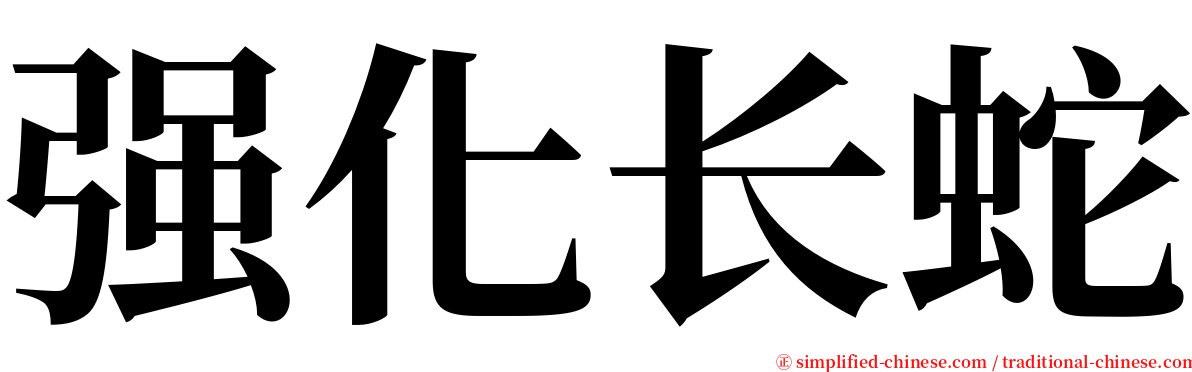 强化长蛇 serif font