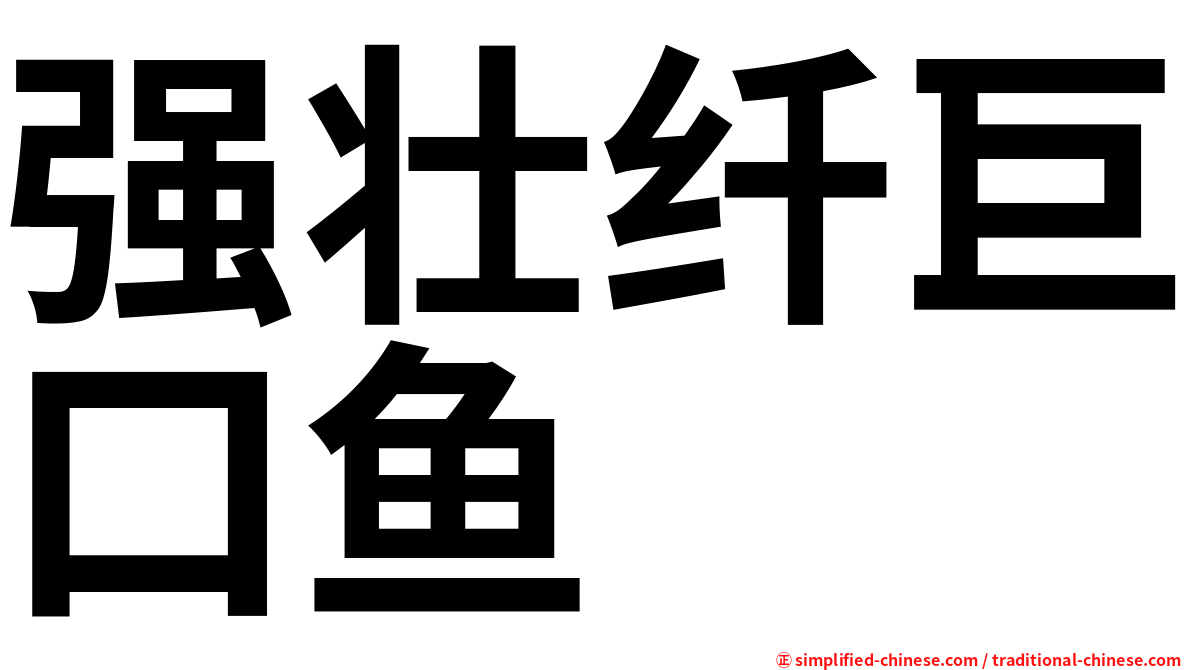 强壮纤巨口鱼