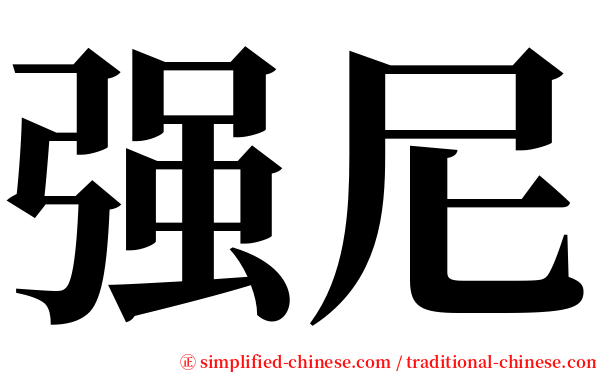强尼 serif font