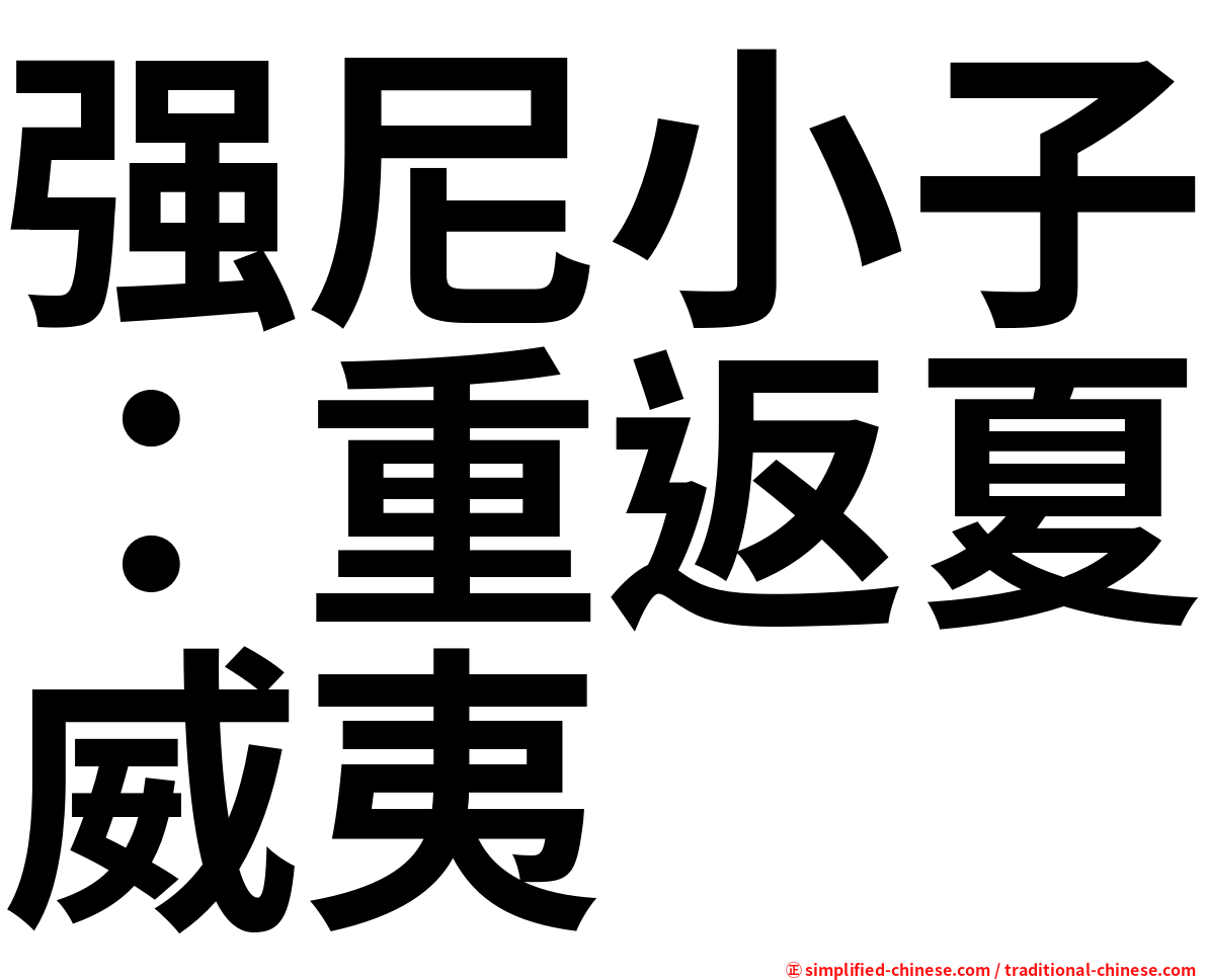 强尼小子：重返夏威夷
