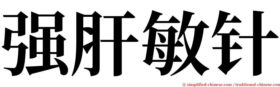 强肝敏针 serif font