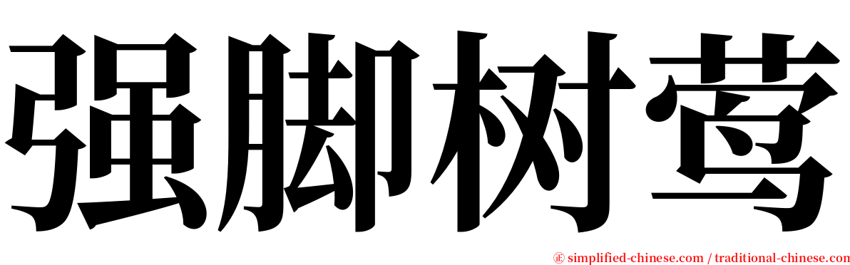 强脚树莺 serif font