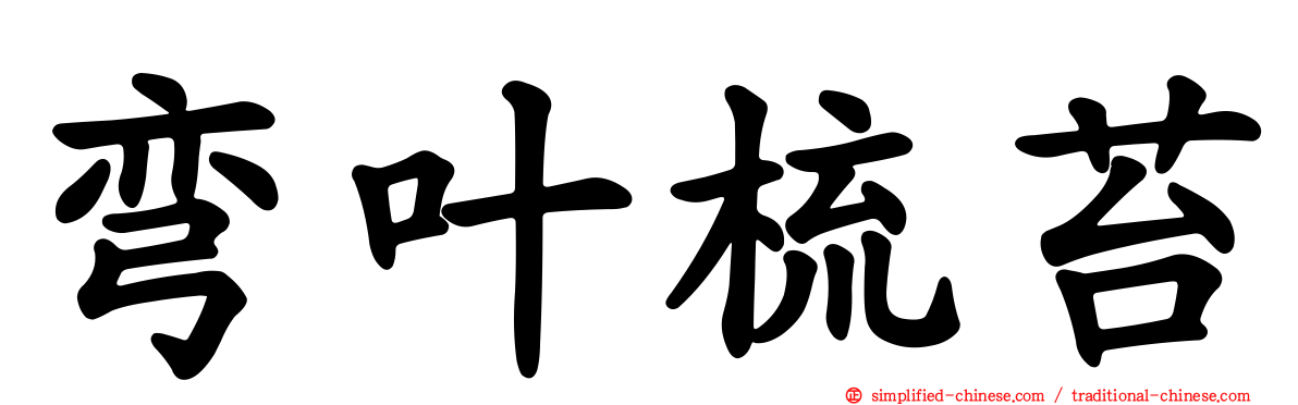 弯叶梳苔