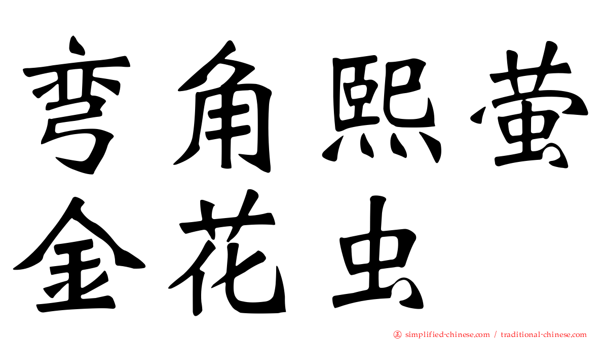 弯角熙萤金花虫