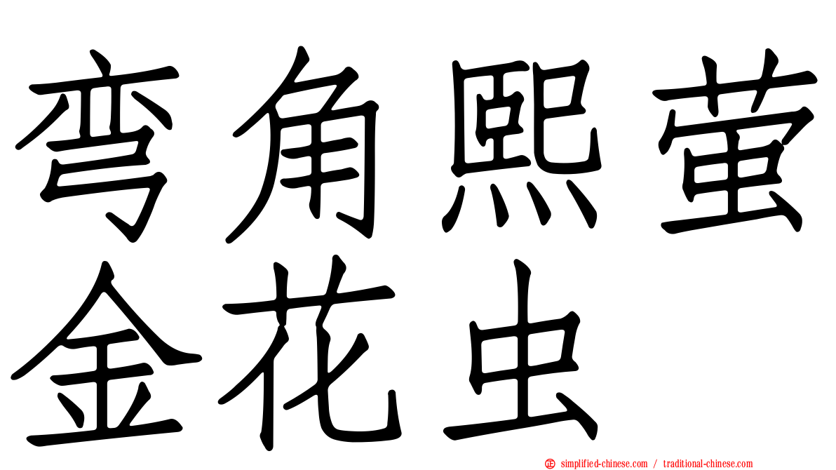 弯角熙萤金花虫