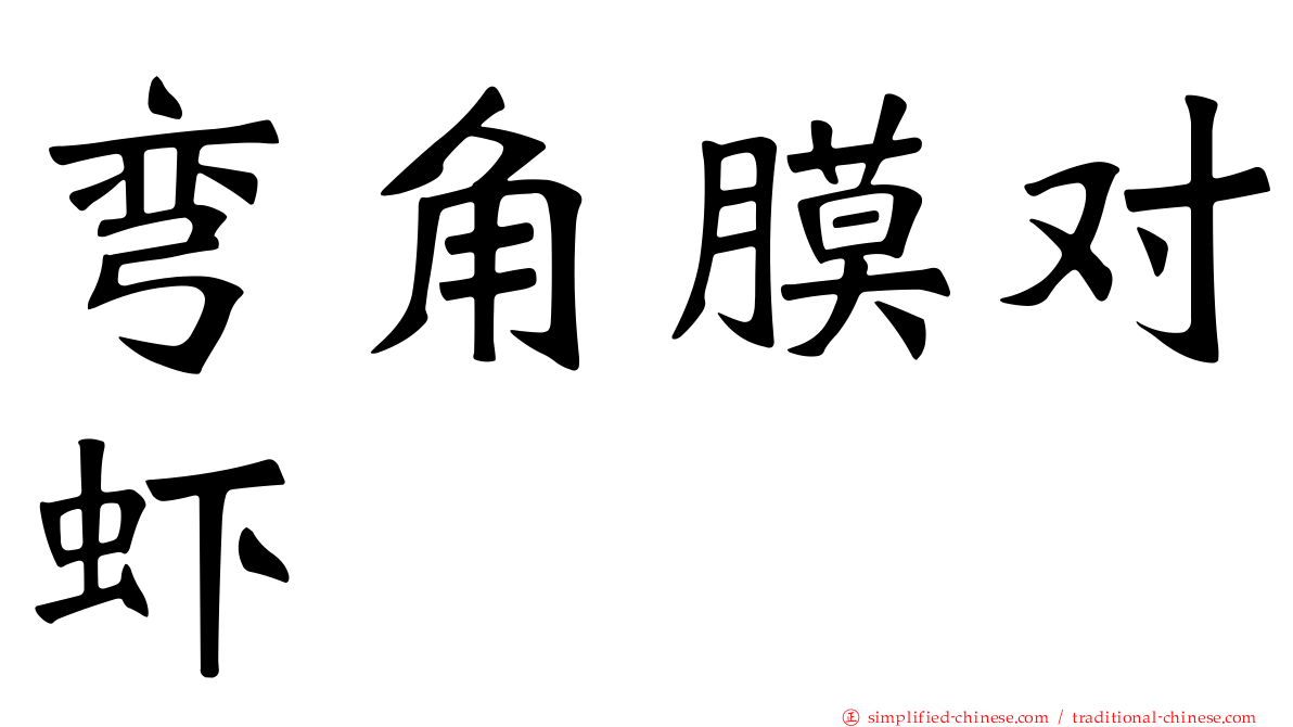 弯角膜对虾