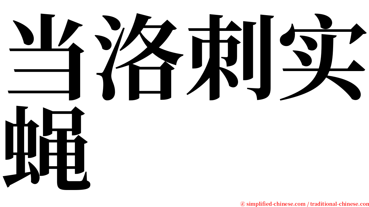 当洛刺实蝇 serif font