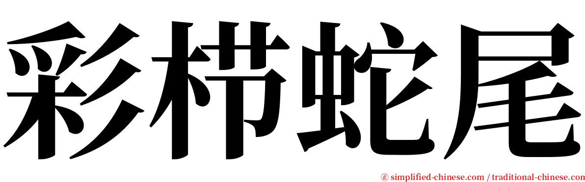 彩栉蛇尾 serif font