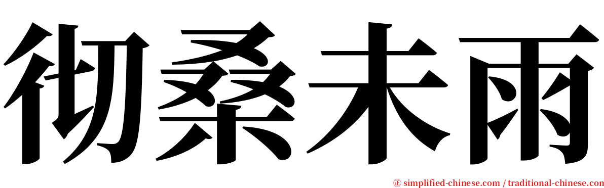 彻桑未雨 serif font