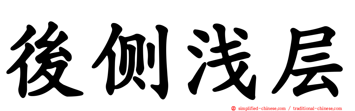 后侧浅层