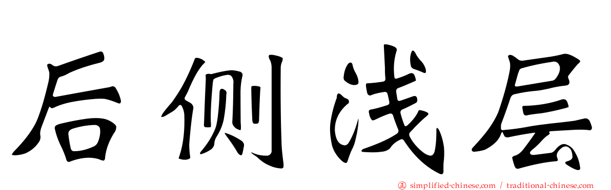 后侧浅层