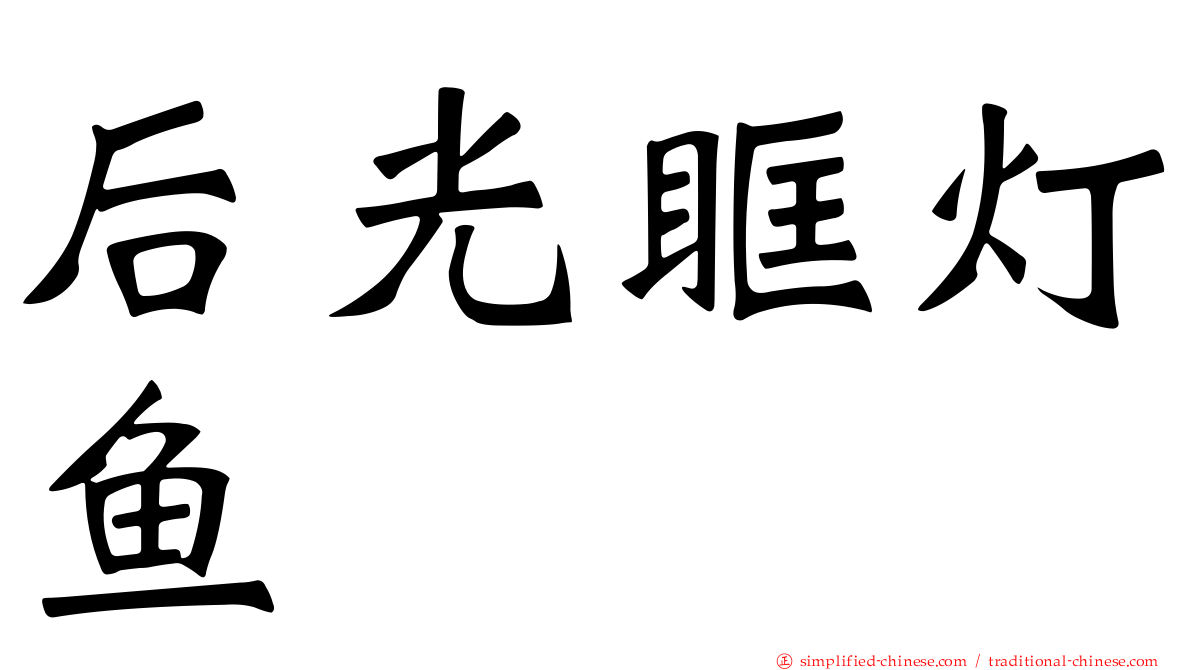 后光眶灯鱼