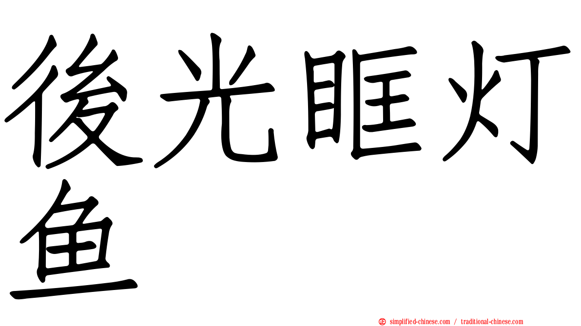 后光眶灯鱼