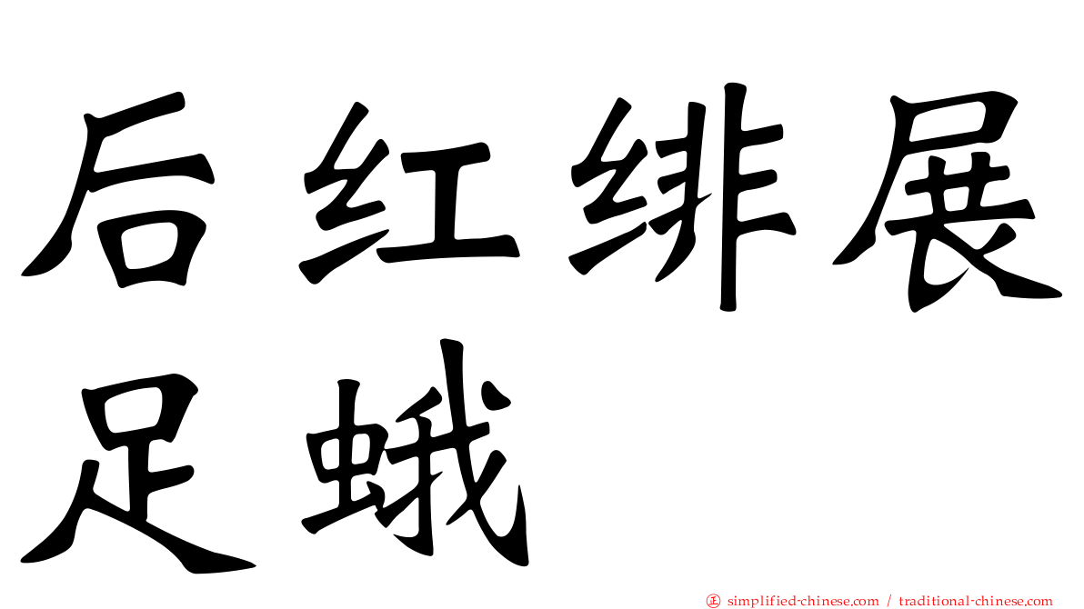 后红绯展足蛾