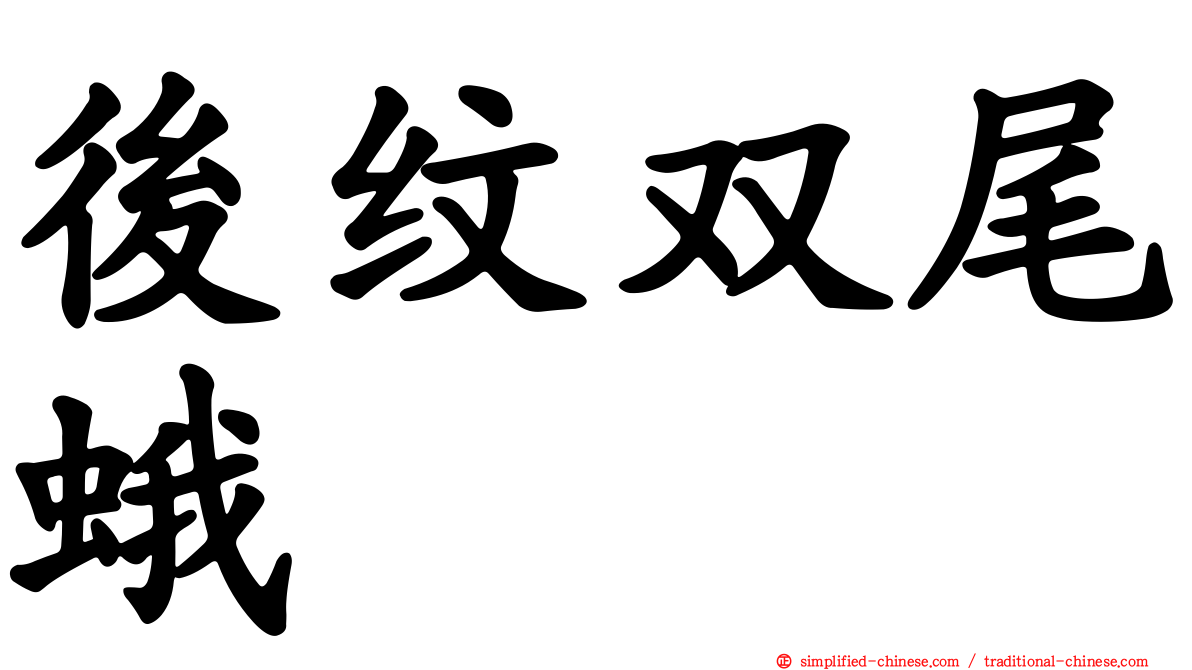 后纹双尾蛾