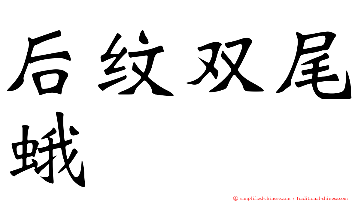 后纹双尾蛾