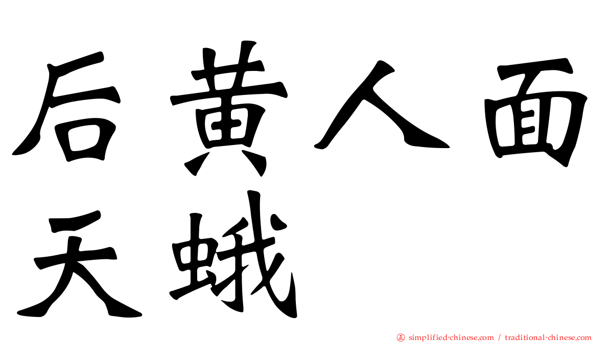 后黄人面天蛾