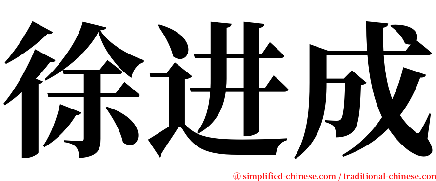徐进成 serif font