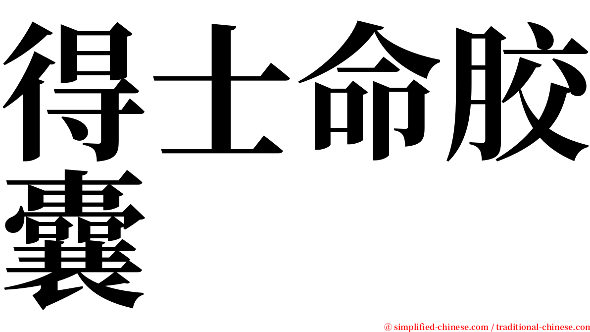 得士命胶囊 serif font