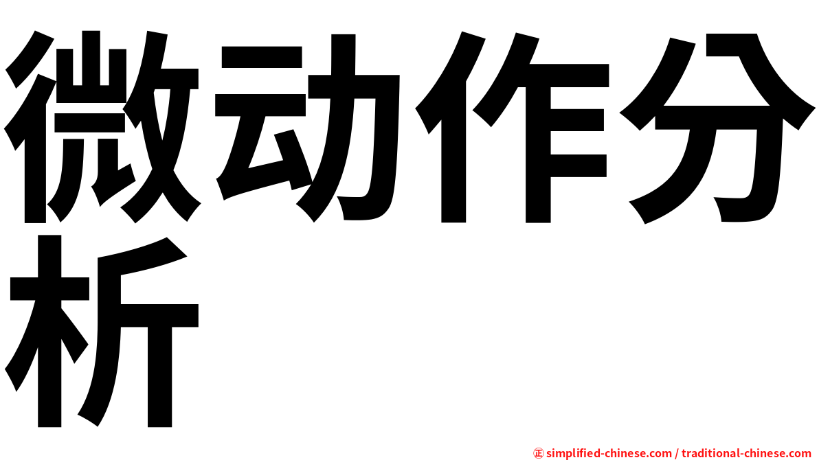 微动作分析