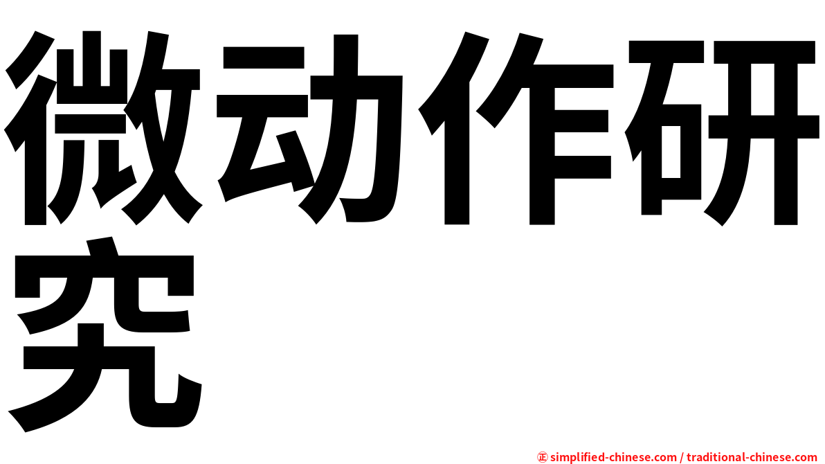 微动作研究