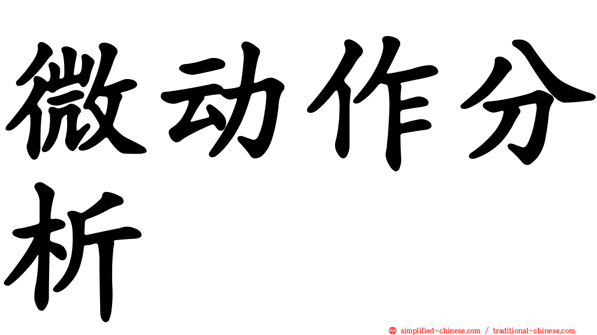 微动作分析