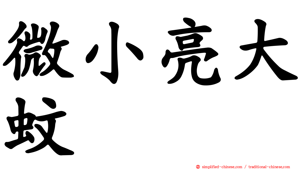 微小亮大蚊