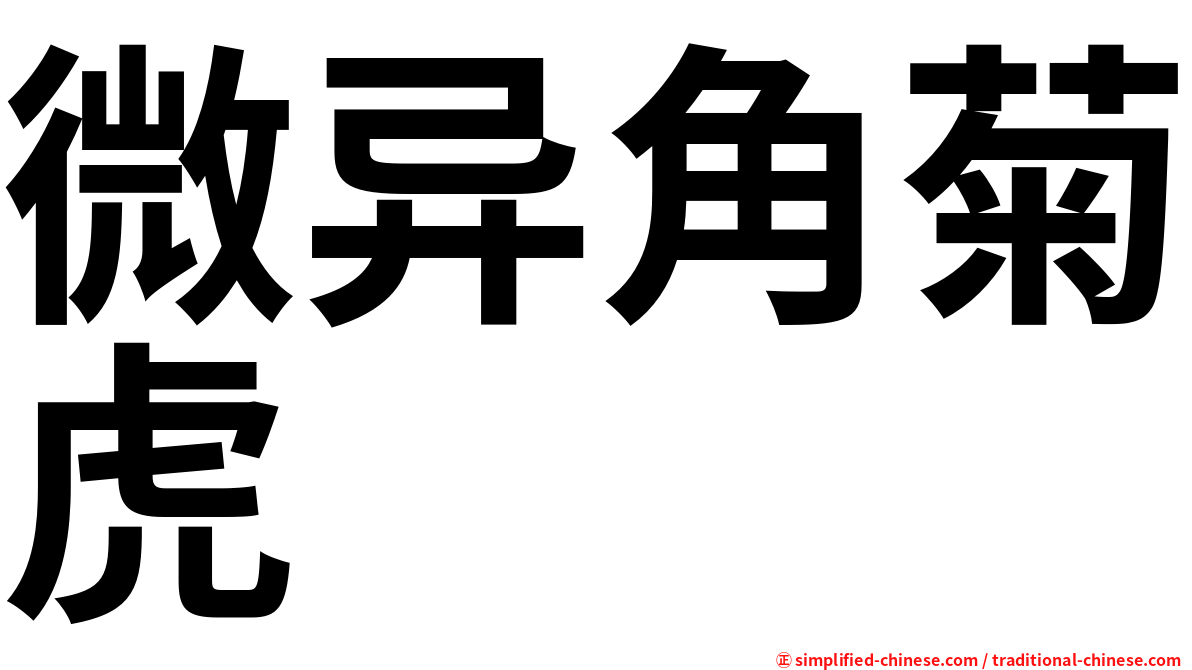 微异角菊虎