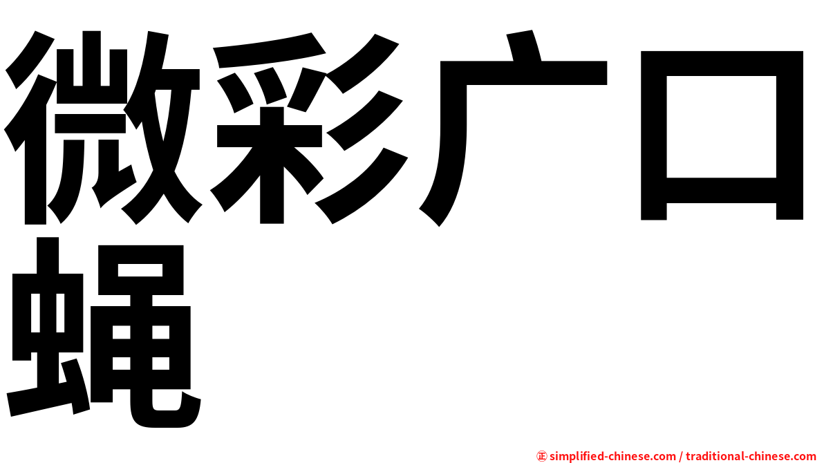 微彩广口蝇