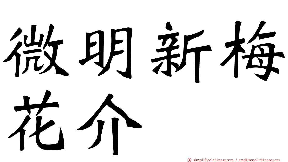 微明新梅花介