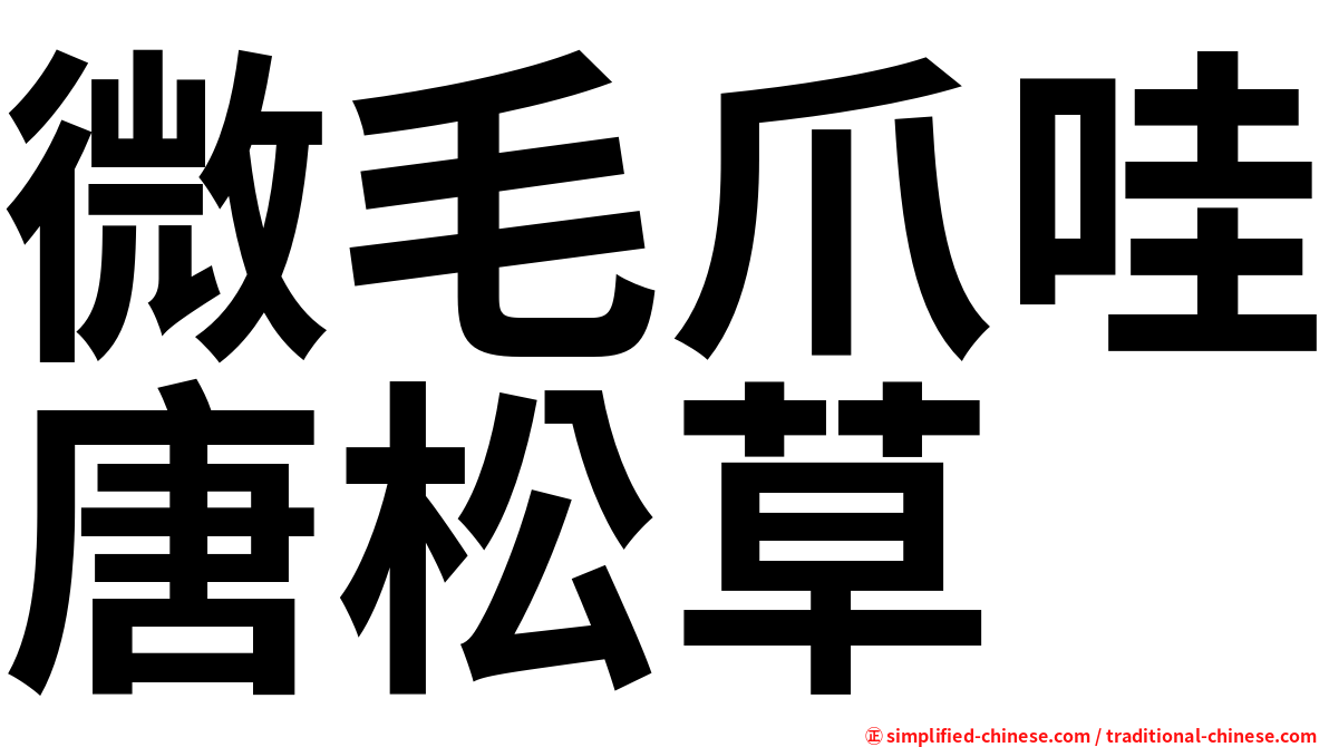 微毛爪哇唐松草