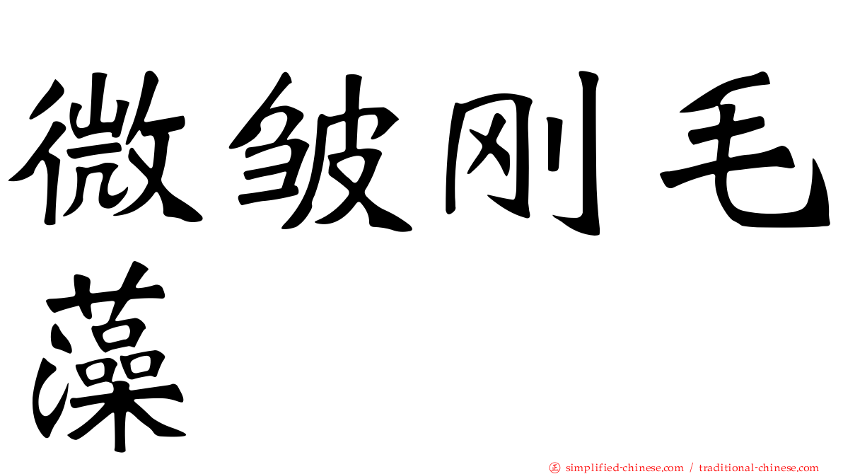微皱刚毛藻