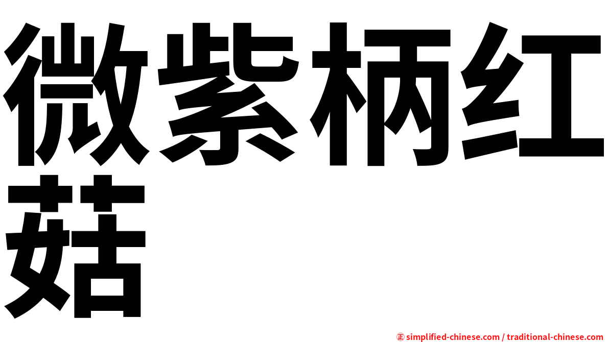 微紫柄红菇