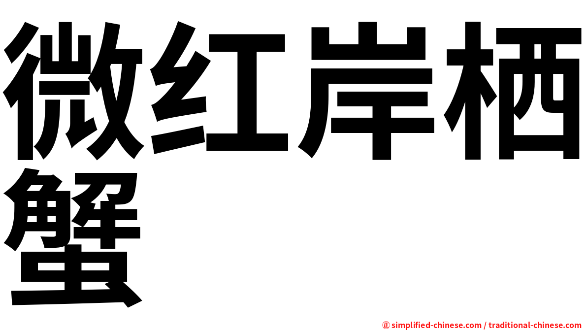 微红岸栖蟹