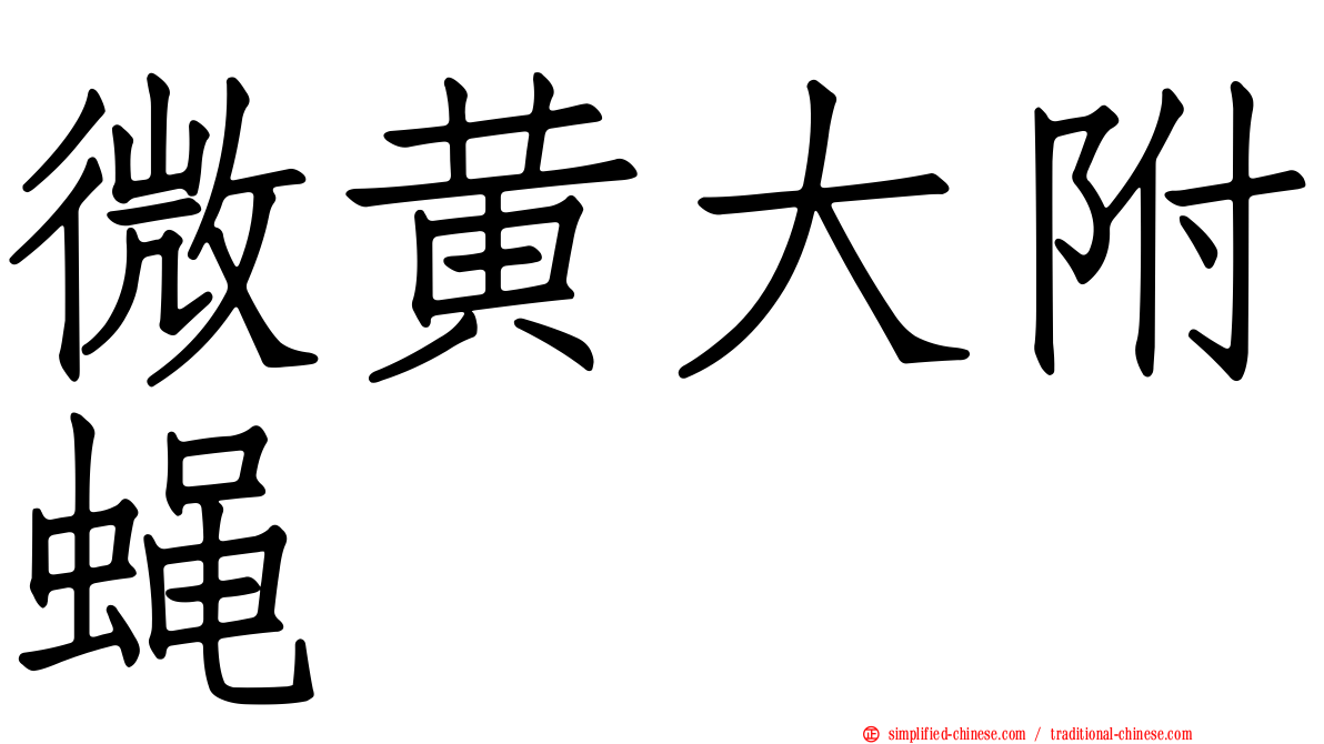 微黄大附蝇