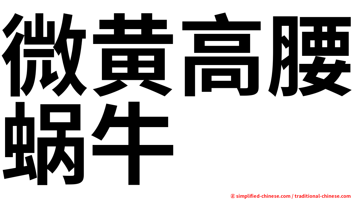 微黄高腰蜗牛