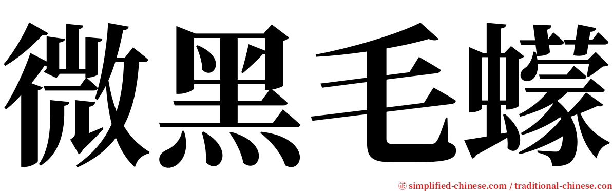 微黑毛蠓 serif font