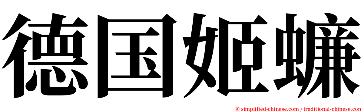 德国姬蠊 serif font