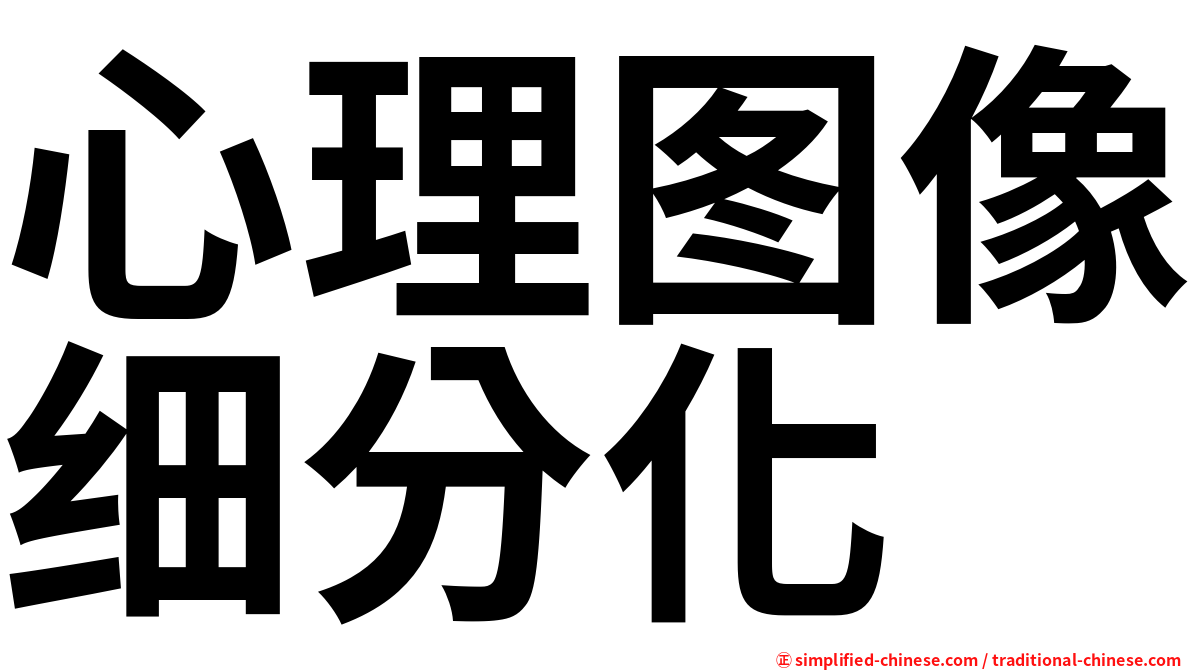 心理图像细分化