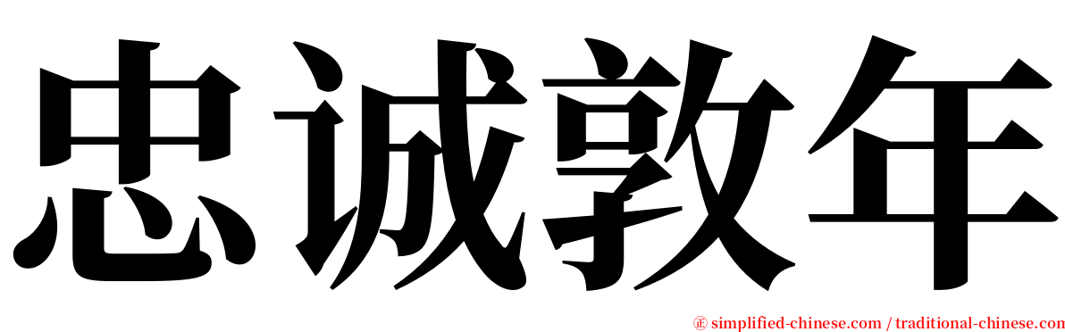 忠诚敦年 serif font