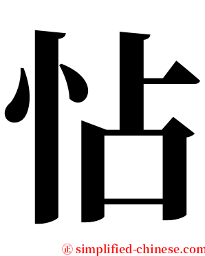 怗 serif font